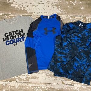 Youth Boy's Lot of 3 Under Armour Size Small Shirts